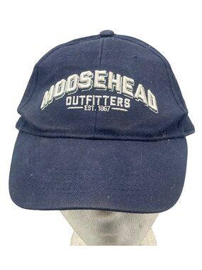 moosehead outfitters baseball hat cap blue hook &amp; loop adjustable one size R